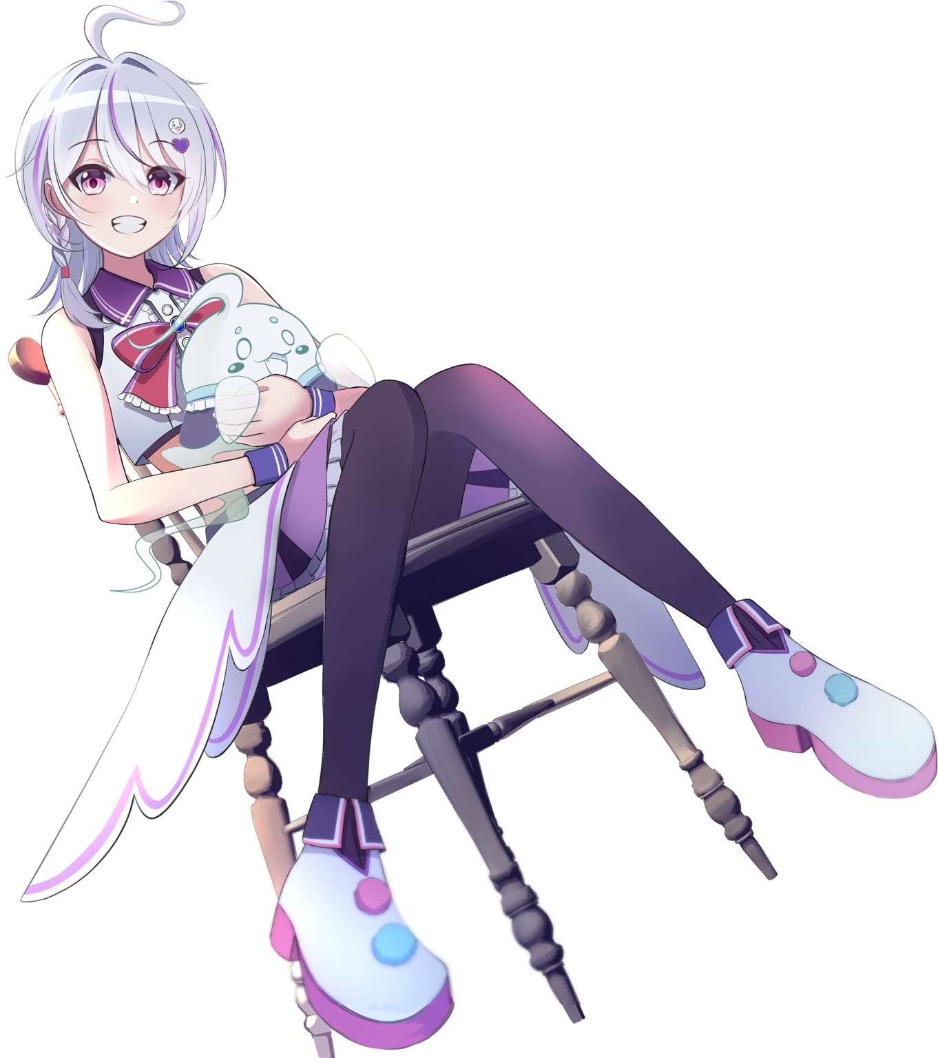 椅子に座るおちびまん